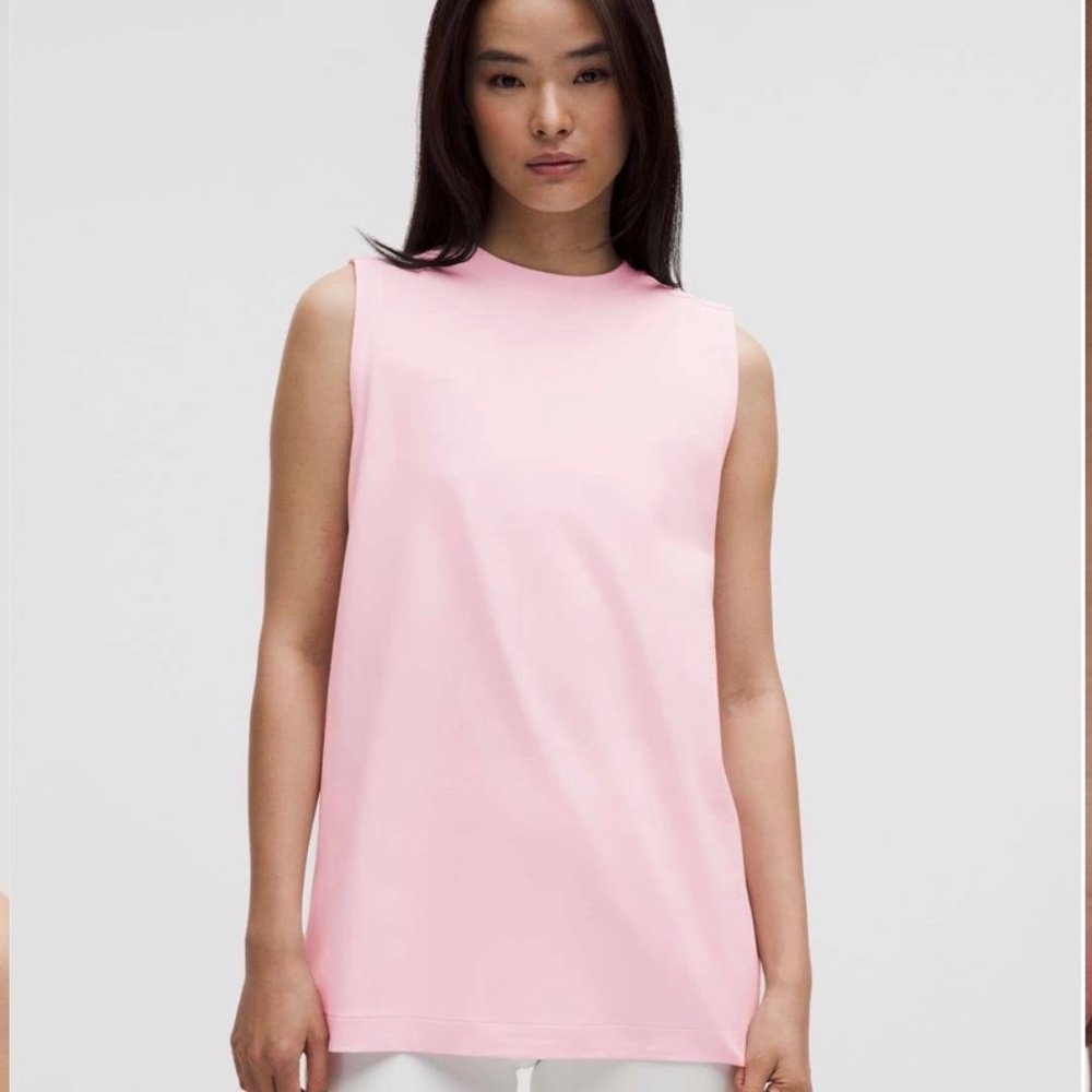Lululemon All Yours Organic Cotton Tank Top Pink Organza